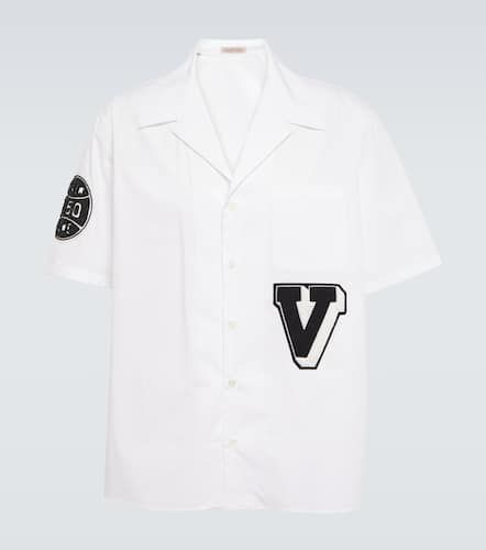 Camicia da bowling in cotone con ricamo - Valentino - Modalova