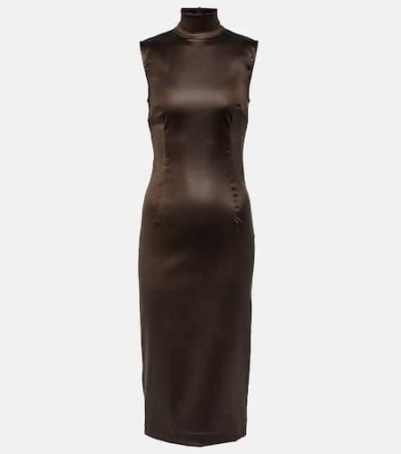 High-neck satin midi dress - Dolce&Gabbana - Modalova