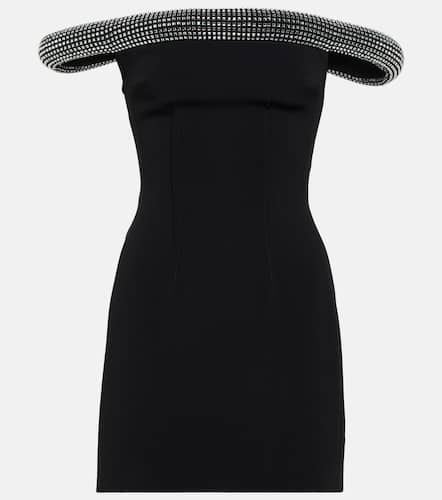 Crystal-embellished cady minidress - David Koma - Modalova