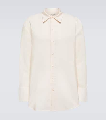 Camicia oversize in faille - Saint Laurent - Modalova