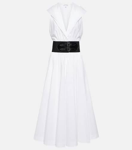 AlaÃ¯a Belted cotton poplin midi dress - Alaia - Modalova
