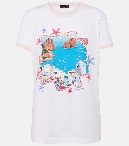 Camiseta Capri de jersey de algodón estampada - Dolce&Gabbana - Modalova