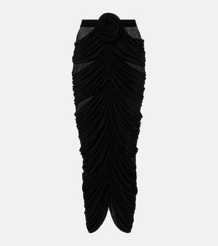 Floral-appliquÃ© ruched midi skirt - Magda Butrym - Modalova