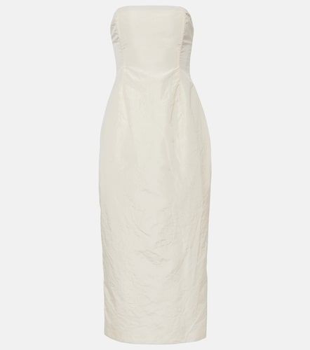 Abito midi bustier in taffettà di seta - Magda Butrym - Modalova