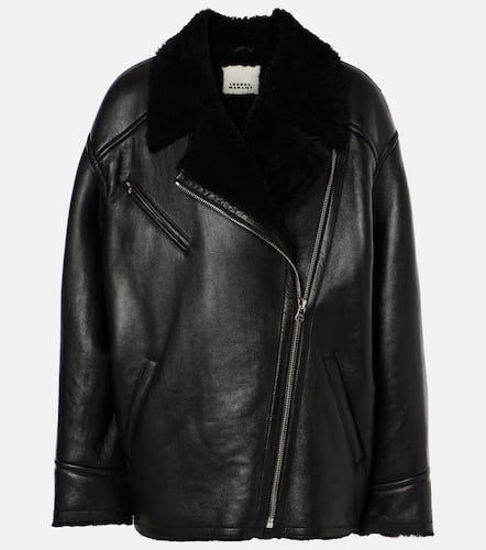 Adelina shearling-lined leather coat - Isabel Marant - Modalova