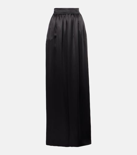Gonna lunga in satin di seta - Dolce&Gabbana - Modalova
