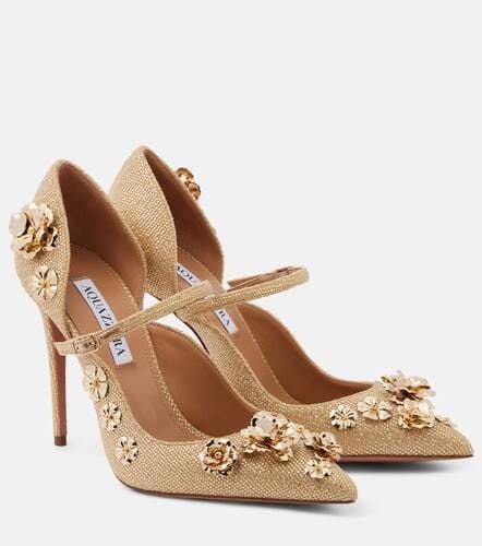 Bloom 105 floral-appliquÃ© pumps - Aquazzura - Modalova