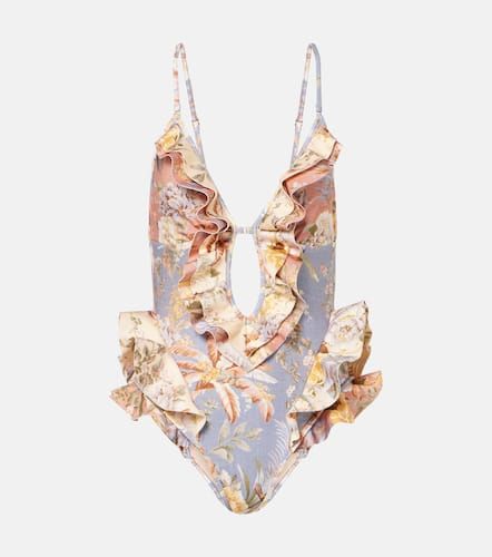 Tallow Waterfall ruffled floral swimsuit - Zimmermann - Modalova