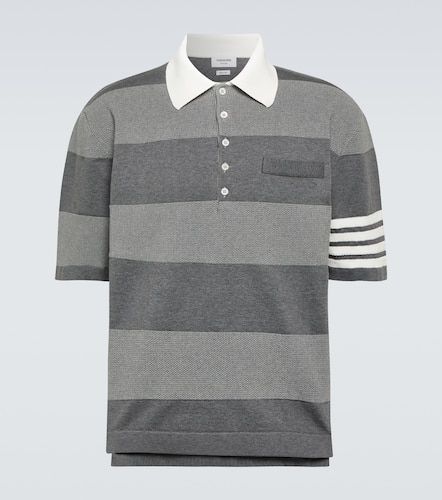 Bar striped cotton polo shirt - Thom Browne - Modalova