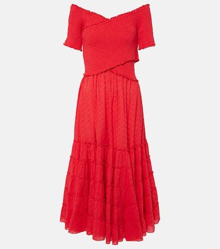 Soledad off-shoulder cotton midi dress - Poupette St Barth - Modalova