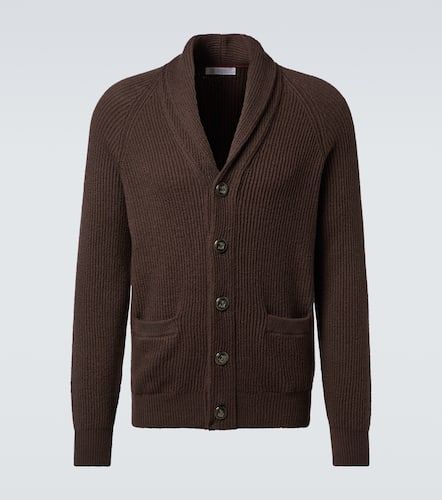 Cotton ribbed-knit cardigan - Brunello Cucinelli - Modalova
