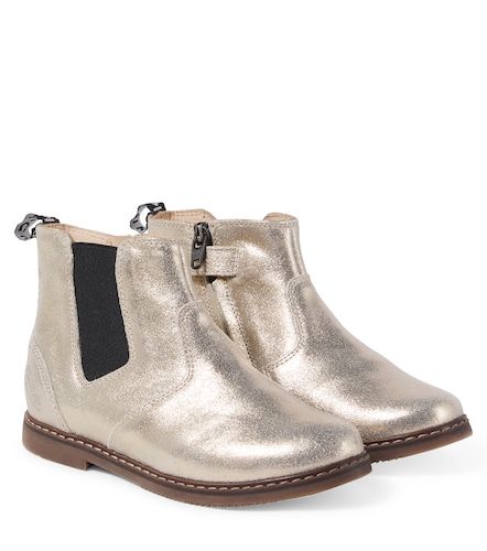 Botas chelsea City Jodzip de piel metalizada - Pom d'Api - Modalova