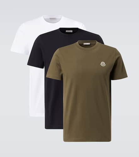 Set of 3 logo cotton jersey T-shirts - Moncler - Modalova