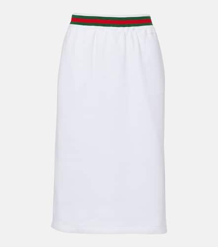 Gucci Cotton jersey midi skirt - Gucci - Modalova