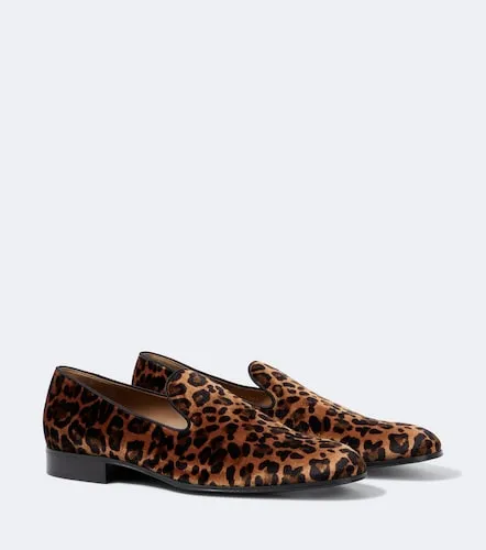 Mocassini con stampa leopardata - Gianvito Rossi - Modalova