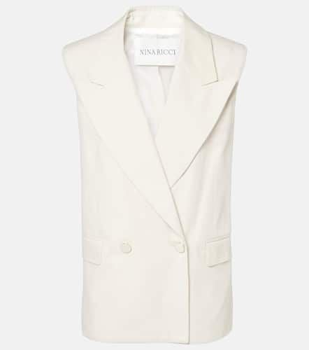 Double-breasted cotton canvas vest - Nina Ricci - Modalova