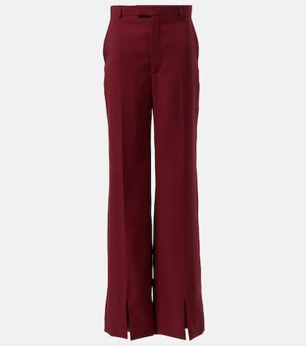 Pantalones rectos de lana de tiro bajo - Gucci - Modalova