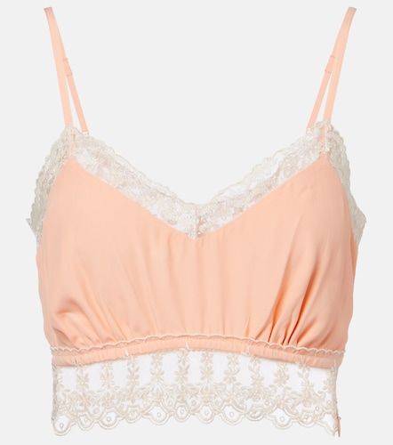 Top de crepé de china con encaje - Simone Rocha - Modalova