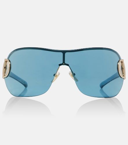 Half Horsebit shield sunglasses - Gucci - Modalova