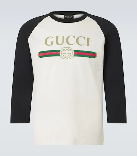 Jersey de algodón y seda con logo - Gucci - Modalova