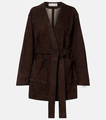 Nour Hammour Anika suede wrap coat - Nour Hammour - Modalova