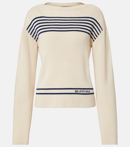 Pullover in cotone a righe - Balenciaga - Modalova