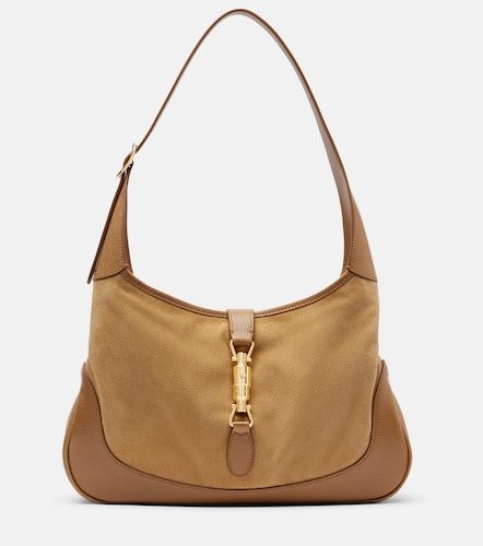 Borsa a spalla Jackie Medium in suede - Gucci - Modalova