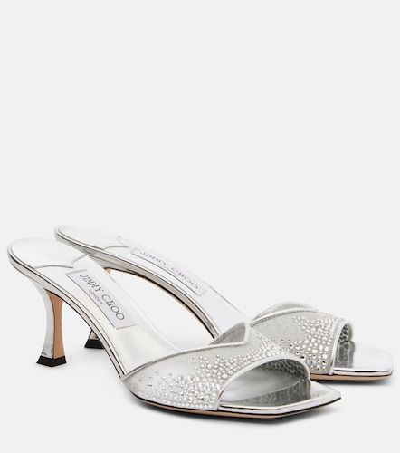 Skye 70 embellished mesh mules - Jimmy Choo - Modalova