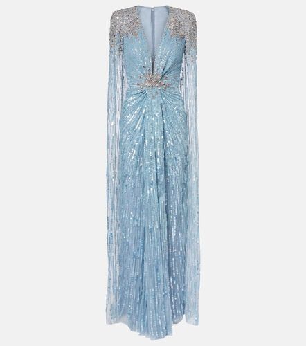 Abito lungo Symphony a mantella con decorazioni - Jenny Packham - Modalova