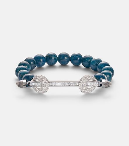 Chakra 18kt white gold beaded bracelet with diamonds - Ananya - Modalova