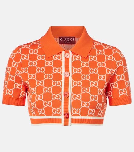 Cárdigan de jacquard de algodón con GG - Gucci - Modalova