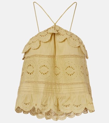 Top de algodón bordado con volantes - Marant Etoile - Modalova