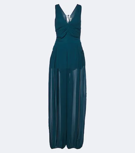 Pleated chiffon jumpsuit - Jacques Wei - Modalova