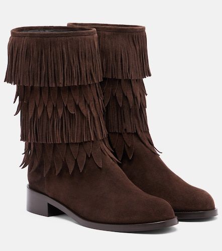 Botas Maverick de ante con flecos - Aquazzura - Modalova