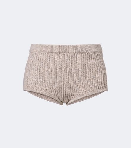 Ribbed-knit wool shorts - Magda Butrym - Modalova