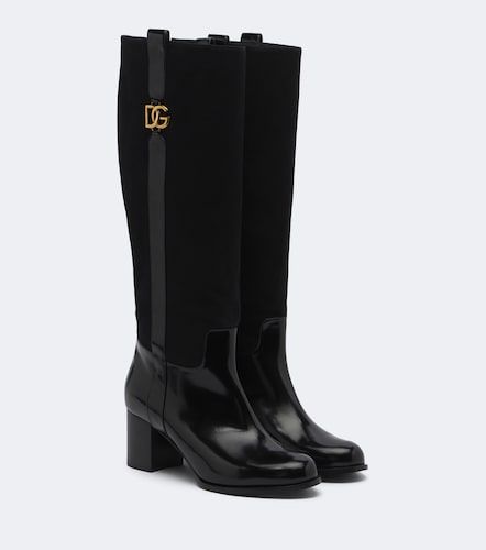 Stivali DG in suede con pelle - Dolce&Gabbana - Modalova