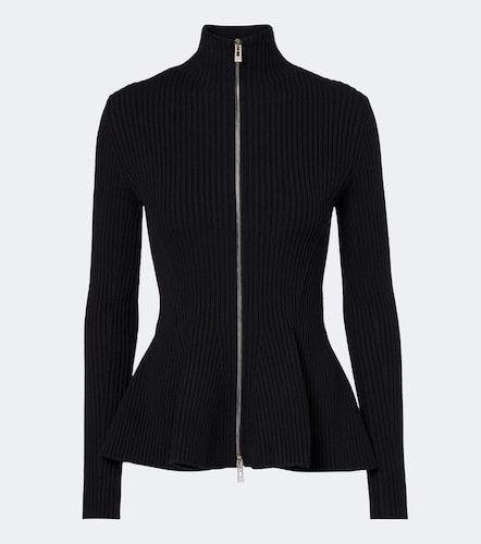 Peplum wool-blend zip-up cardigan - Alaia - Modalova