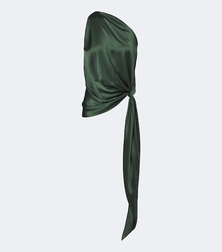 Draped one-shoulder silk satin top - The Sei - Modalova