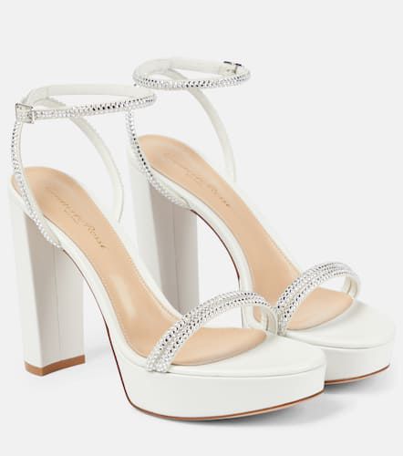 Embellished leather platform sandals - Gianvito Rossi - Modalova