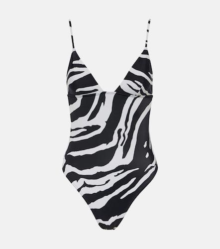 Zebra-print high-leg swimsuit - Stella McCartney - Modalova