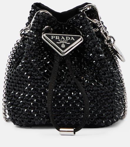 Bucket-Bag Mini aus Satin mit Kristallen - Prada - Modalova