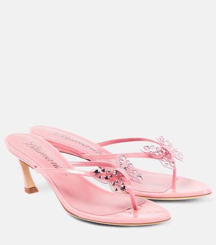 Butterfly 55 leather thong sandals - Blumarine - Modalova