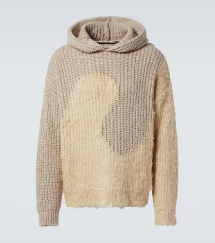 Knitted silk and wool-blend hoodie - ERL - Modalova