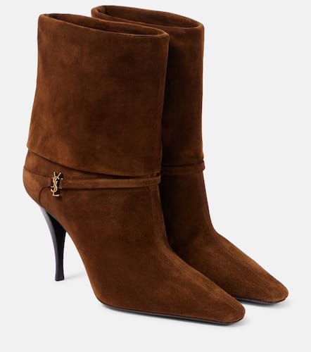 Ankle Boots Vicky 90 aus Veloursleder - Saint Laurent - Modalova