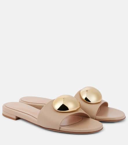 Embellished leather slides - Gianvito Rossi - Modalova