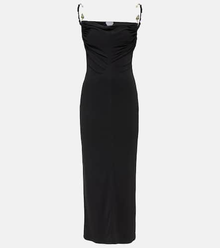 Embellished ruched crÃªpe maxi dress - Bottega Veneta - Modalova