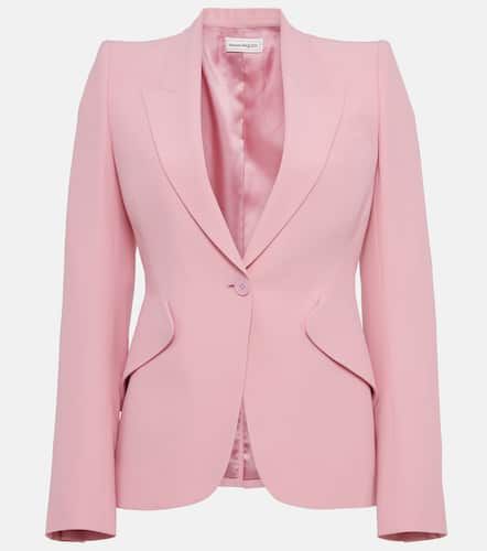 Single-breasted crÃªpe blazer - Alexander McQueen - Modalova