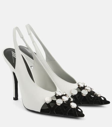 Fiona embellished leather slingback pumps - The Attico - Modalova