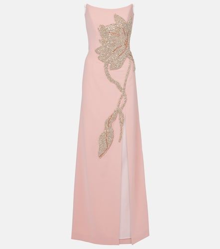 Fara floral-appliquÃ© crÃªpe gown - Costarellos - Modalova