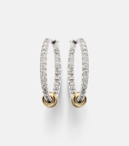 Orecchini a cerchio Argo Demi in sterling e oro 18kt con diamanti - Spinelli Kilcollin - Modalova